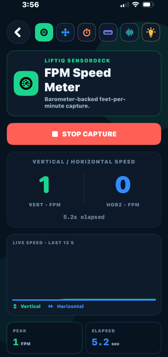 LiftIQ Field Meter FPM Speed Meter